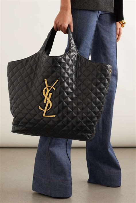 ysl maxi shopping tote|saint laurent leather shopping tote.